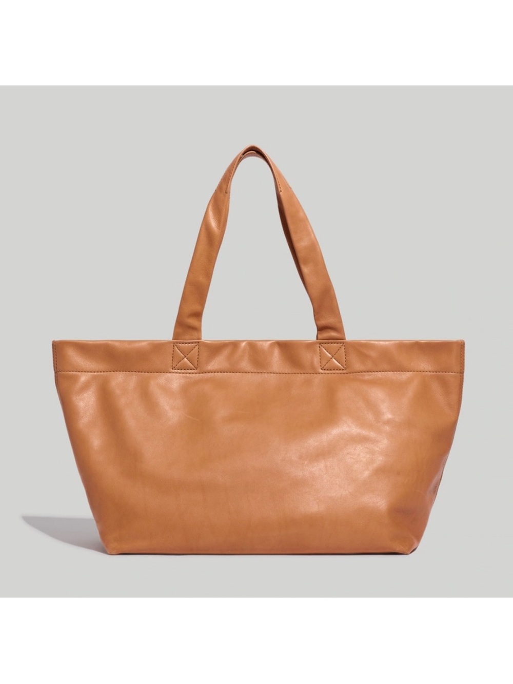 NEW Madewell Piazza Leather Tote Bag in Timber Beam Tan Minimal Everyday